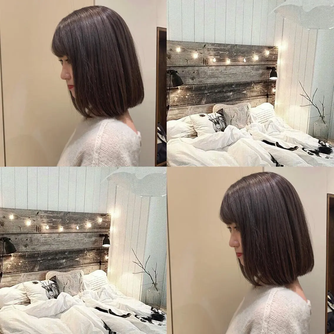 ミディアム カラー 【完全個室】髪質改善 暖色カラー/山崎唯奈のヘアスタイル