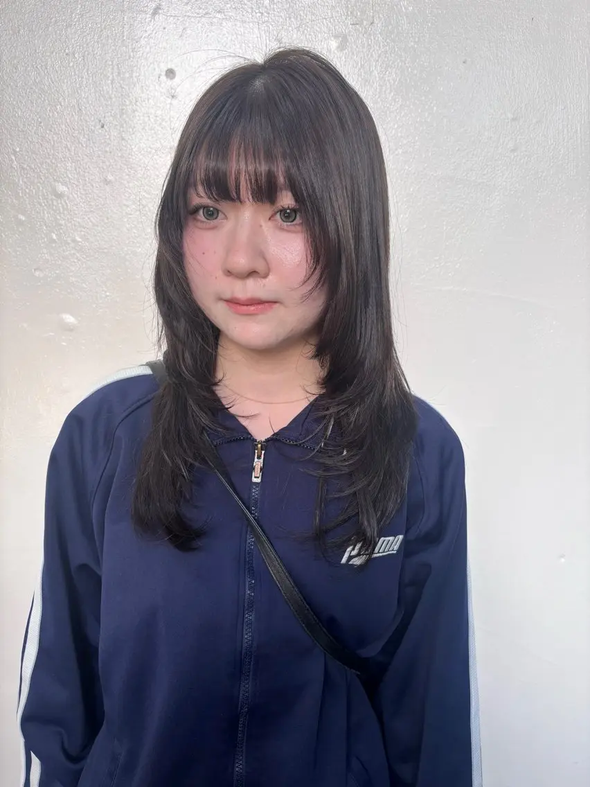ミディアム カット ヘアカラー トリートメント 竹田 佳奈のヘアスタイル