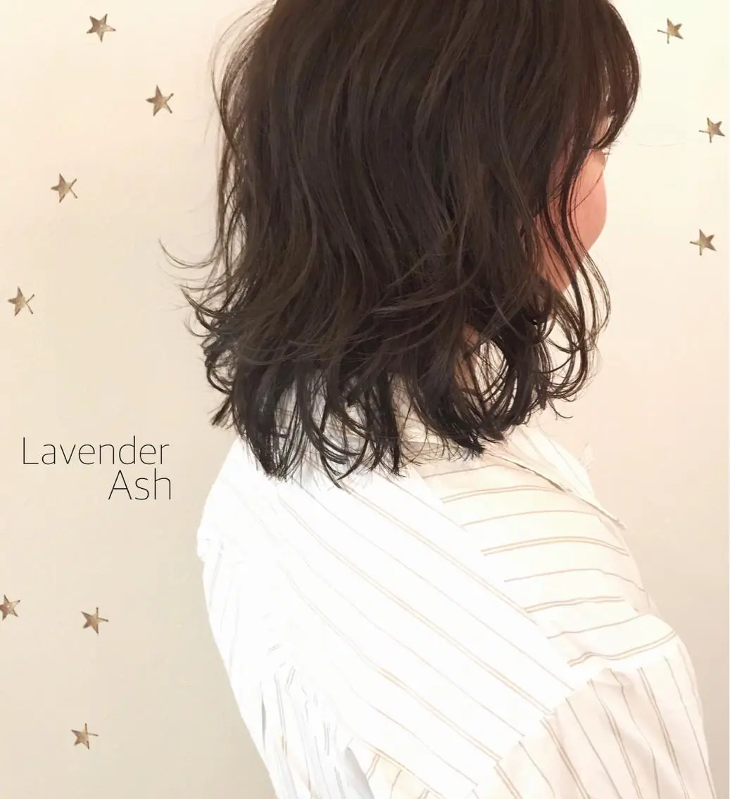 ミディアム カラー 市川 千夏のヘアスタイル