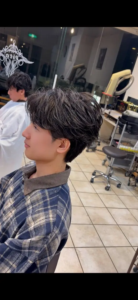 ショート パーマ メンズ フェザーパーマ メンズパーマ カット パーマ 大宮メンズパーマ/ シャドウパーマ/瑞月のヘアスタイル