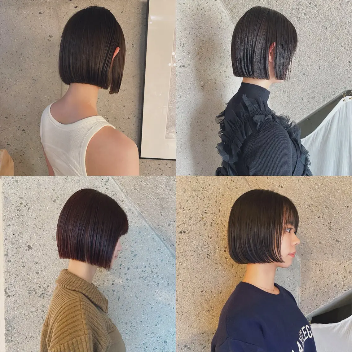 ショート 切りっぱなしボブ 前下がりボブ ボブレイヤー ボブ くびれヘア 平尾薬院/IZAKI ボブ/ショート/前髪のヘアスタイル