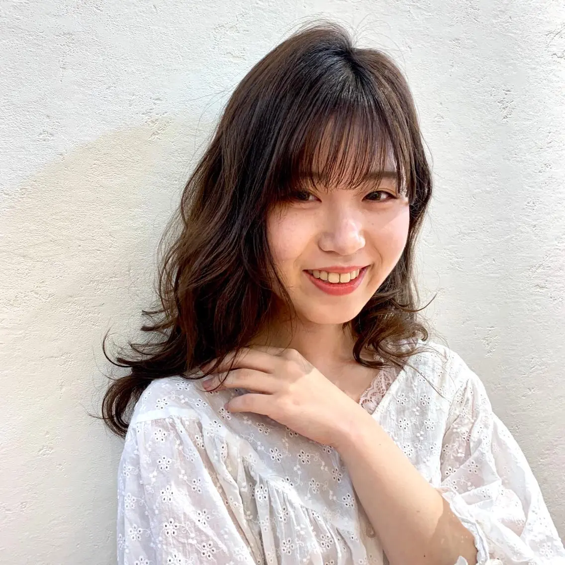 セミロング カラー パーマ 坪内 麻里子のヘアスタイル