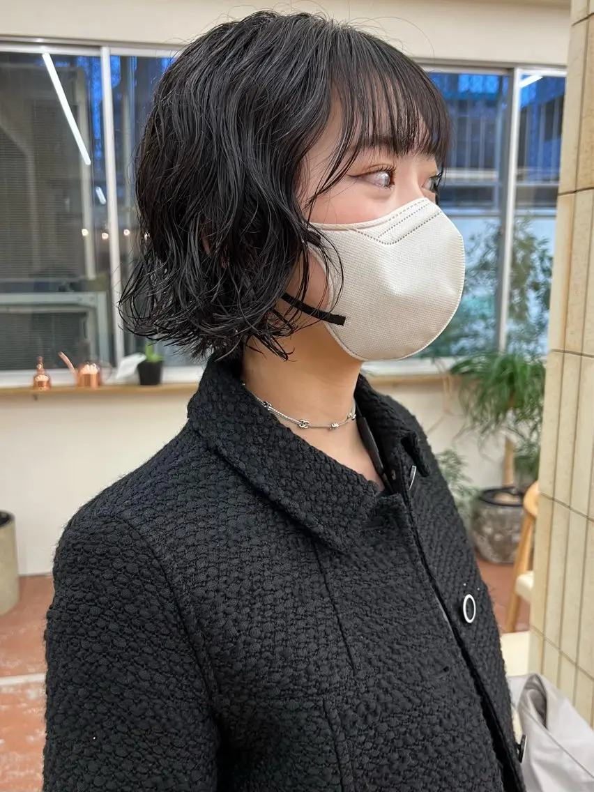 ミディアム カラー パーマ カット パーマ トリートメント 矢場町/栄/上前津/ 佐藤祐希のヘアスタイル