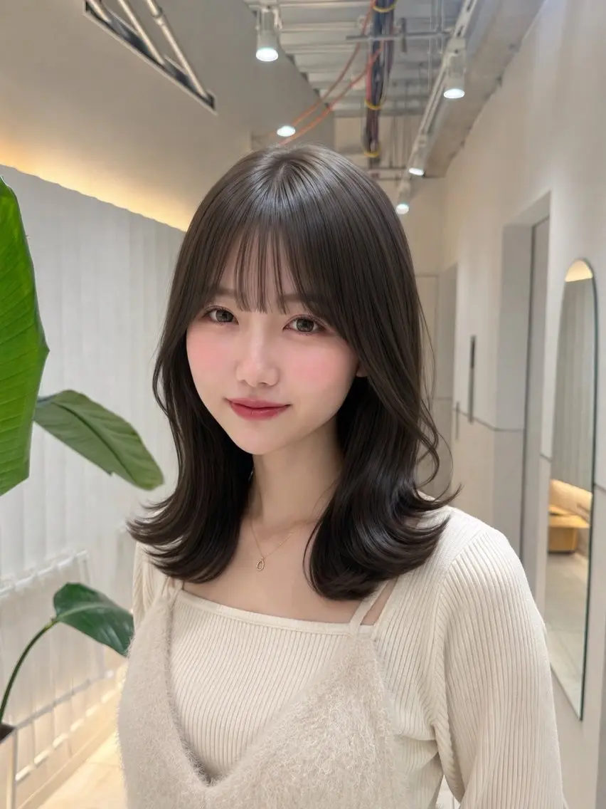ミディアム カラー ヘアカラー トリートメント ラベンダー💜グレー 🩶ミント‪🩵のヘアスタイル