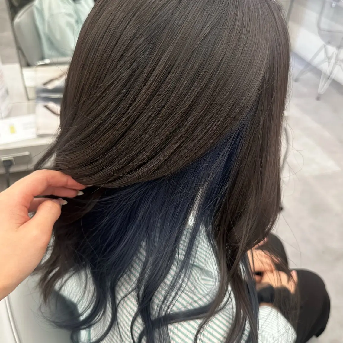 セミロング ヘアカラー ボブハイトーン 🖤Ayame🖤のヘアスタイル