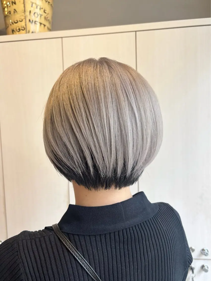 ショート カラー カット ヘアカラー たなか もえなのヘアスタイル