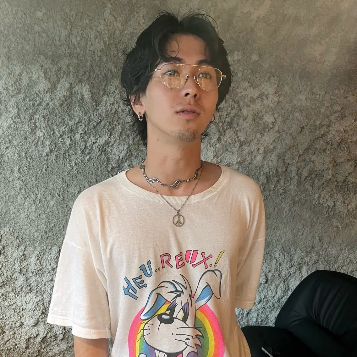ミディアム パーマ メンズ カット ヘアカラー パーマ 永井駿祐【平尾 薬院】メンズカットのヘアスタイル
