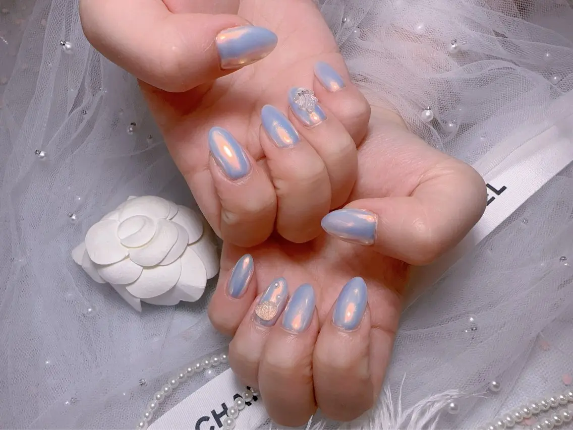 ネイル オーロラネイル フットネイル フレンチネイル ジェルネイル 韓国ネイル ハンドネイル Belle nail salon 新小岩のネイルデザイン