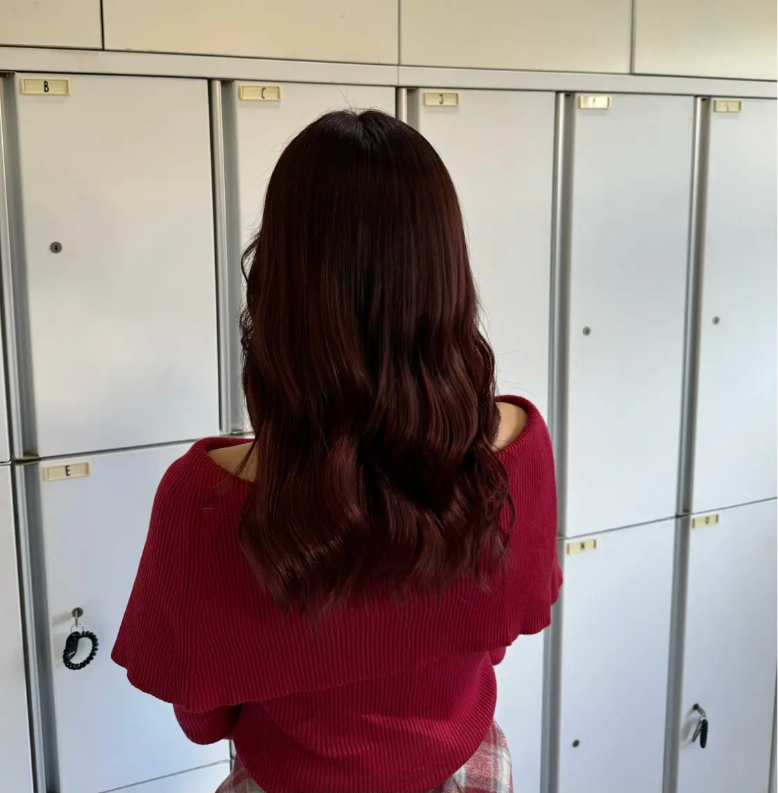 ロング カラー ブリーチ ブリーチなしカラー レッドカラー ブリーチなしwカラー /艶カラー/oukaのヘアスタイル