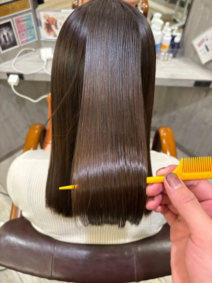 ミディアム トリートメント カット ヘアカラー トリートメント 縮毛矯正/レイヤー /青木翔海のヘアスタイル
