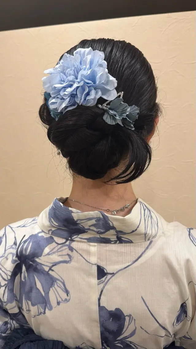 浴衣着付け➕ヘアセットの写真
