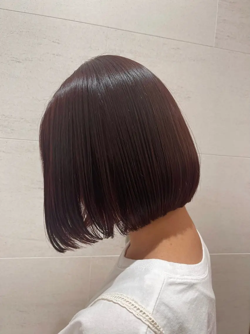 ミディアム ボブ 髪質改善/縮毛矯正 🧸梅川のヘアスタイル