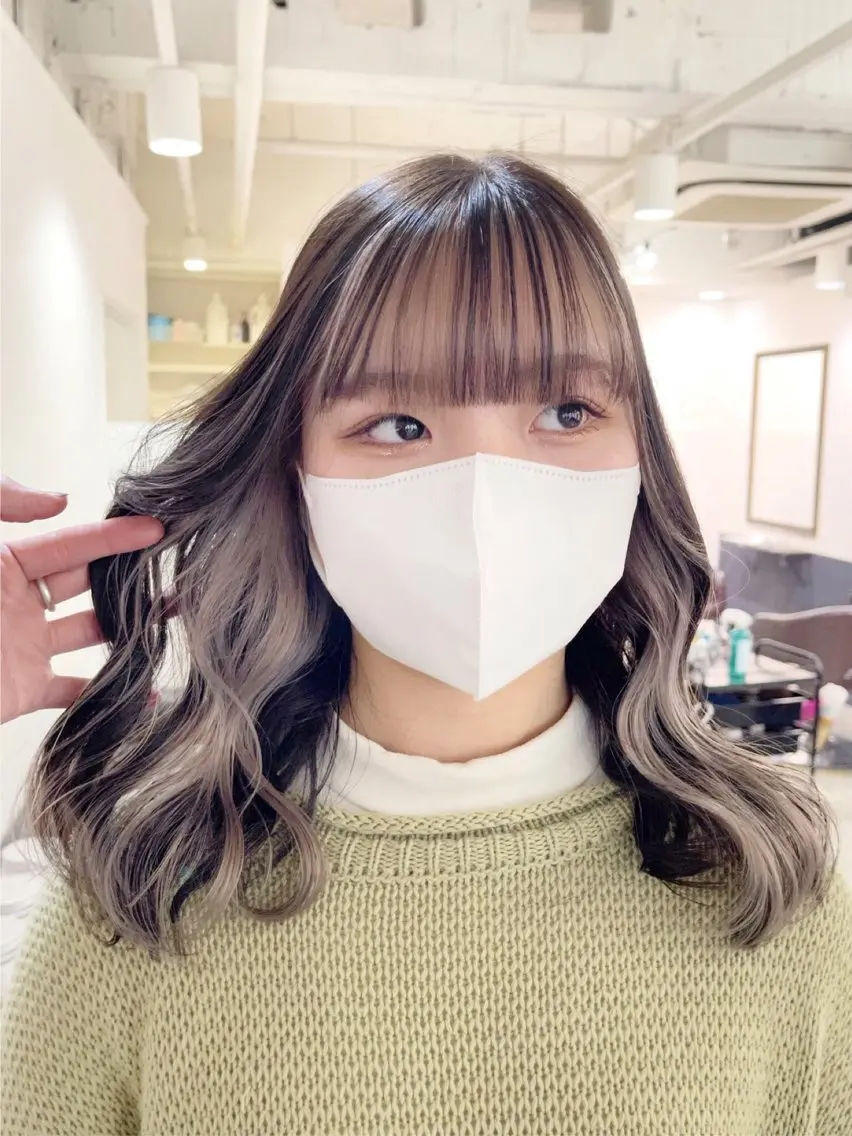 髪質改善】ブリーチ無しダブルカラー+ili髪質改善トリートメントの写真