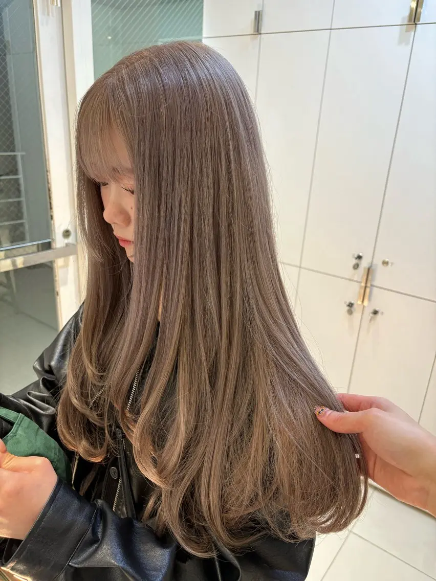 ロング カラー ヘアアレンジ 《暖色/韓国hair 》🇰🇷桑原ユキネのヘアスタイル