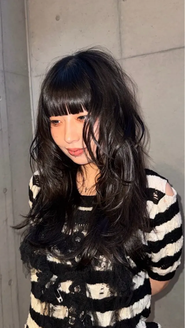 ロング カラー カット ヘアカラー だいち/ブリーチ/ レイヤーカットのヘアスタイル