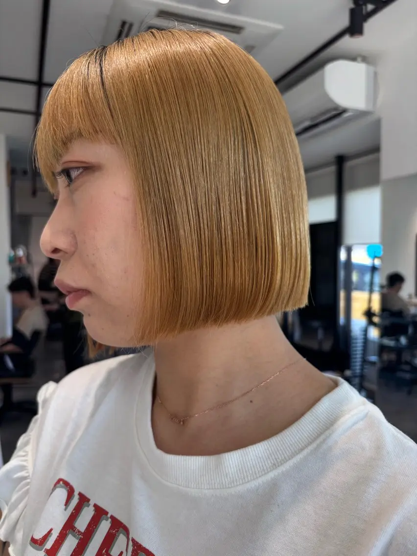 ミディアム 切りっぱなしボブ ボブ RINA /MaisonINEのヘアスタイル