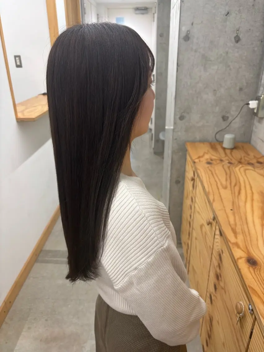 ロング カラー ブラウンカラー ショコラブラウン 透明感カラー オレンジ カット ヘアカラー ✨透明感艶カラー ✨💍Yuri💍のヘアスタイル