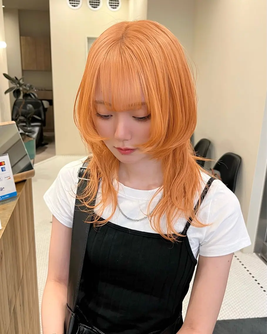 ロング カラー カット ヘアカラー トリートメント 抜きっぱなしブロンド /ハイトーン/カナタのヘアスタイル