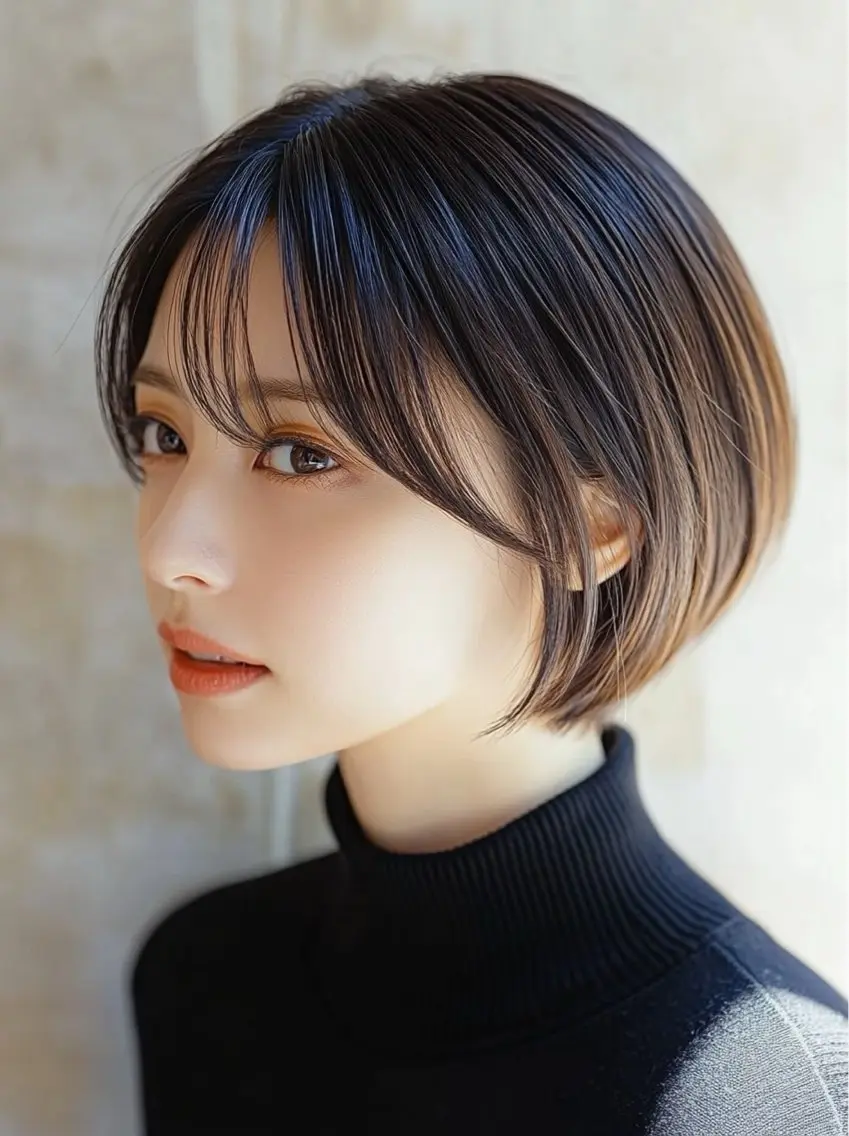 ショート カラー カット トリートメント レイヤー×顔周 り×髪質改善/MIUのヘアスタイル