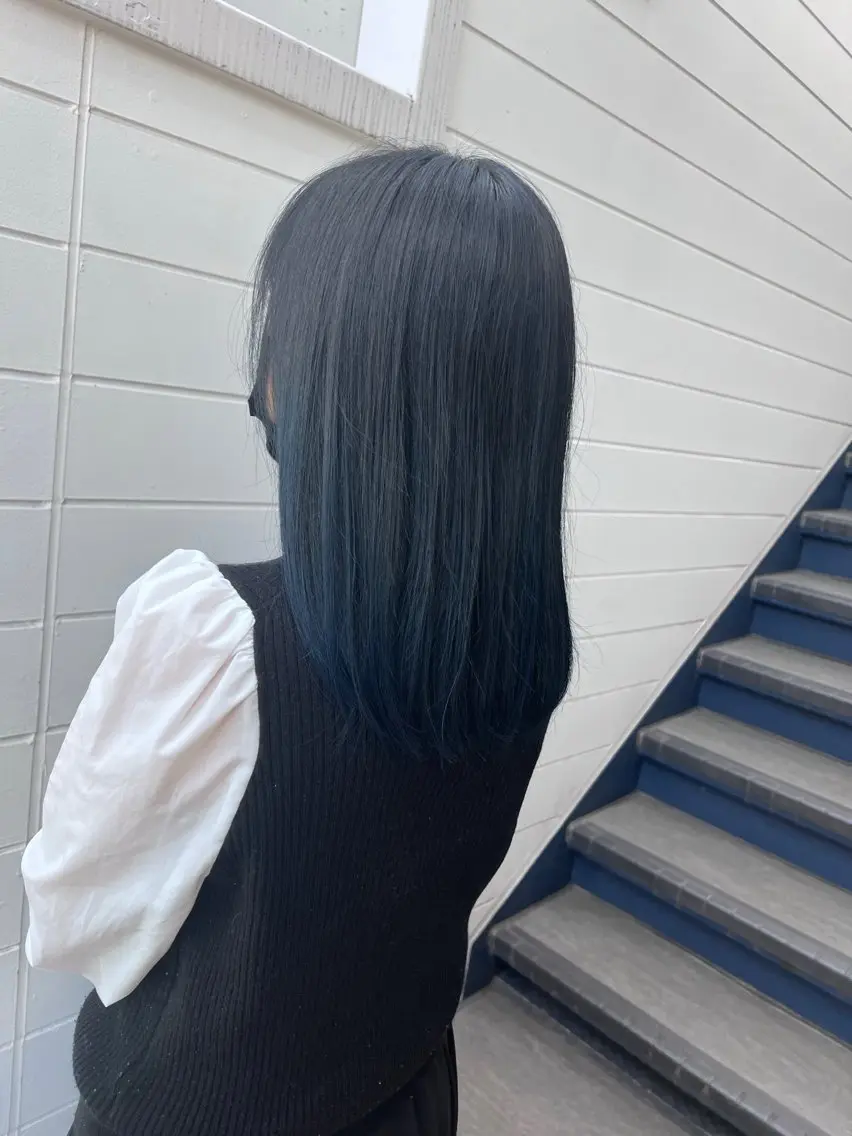 ミディアム ケアカラー 髪質改善 韓国風ヘア レイヤーカット ヘアカラー ブリーチなし/カラー 専門店ASOBIのヘアスタイル