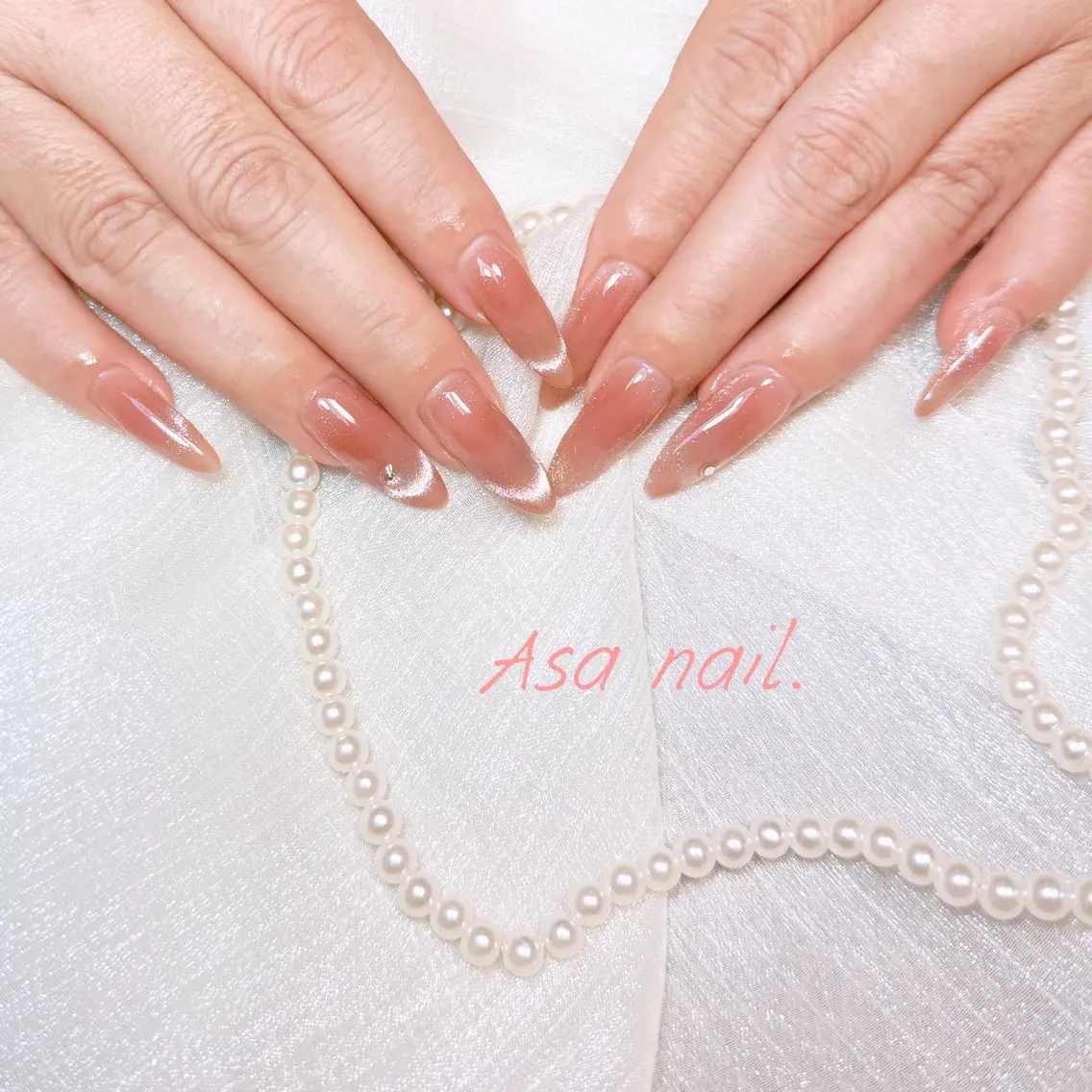 ネイル チークネイル ジェルネイル マグネットネイル Asa Nail 亀戸 平井のネイルデザイン