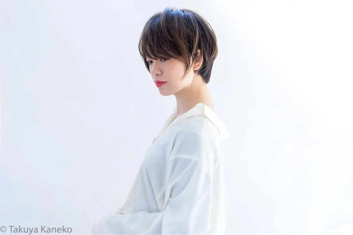 ショート カラー パーマ アッシュ 黒髪 グレージュ イルミナカラー ボブ TAKU　小顔カット 大人女性💇専門のヘアスタイル