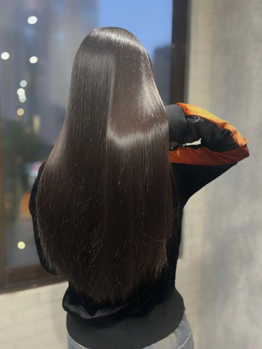 💎艶髪No.1💎カット+Premium髪質改善トリートメント+ケアカラー¥16900【レイヤー】【韓国】の写真