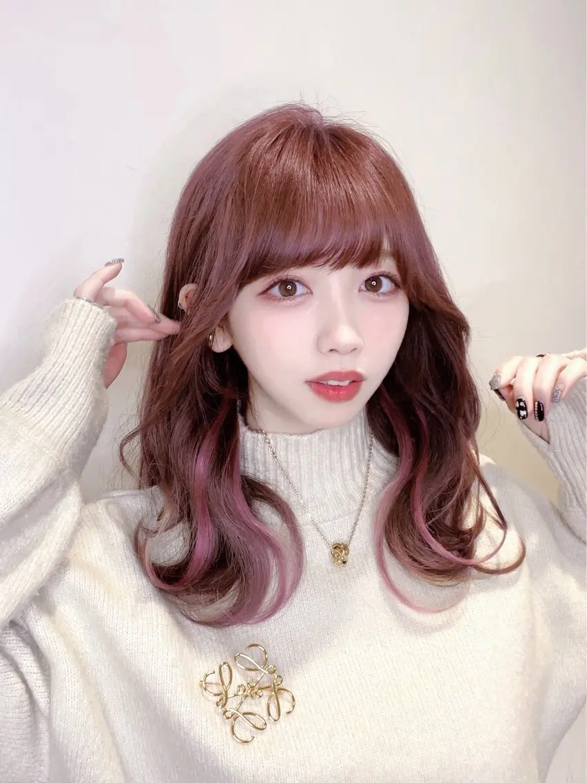 セミロング カラー カット ヘアカラー トリートメント ヘッドスパ ヘアセット 韓国ヘア/レイヤー/ 顔まわり/りょーとのヘアスタイル