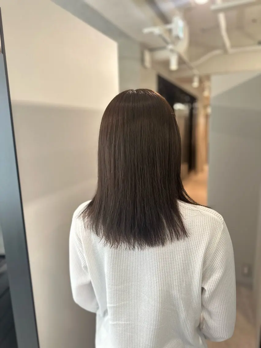 セミロング カラー ヘアアレンジ ヘアカラー トリートメント ダブルカラー｜ なおき｜池袋美容師のヘアスタイル