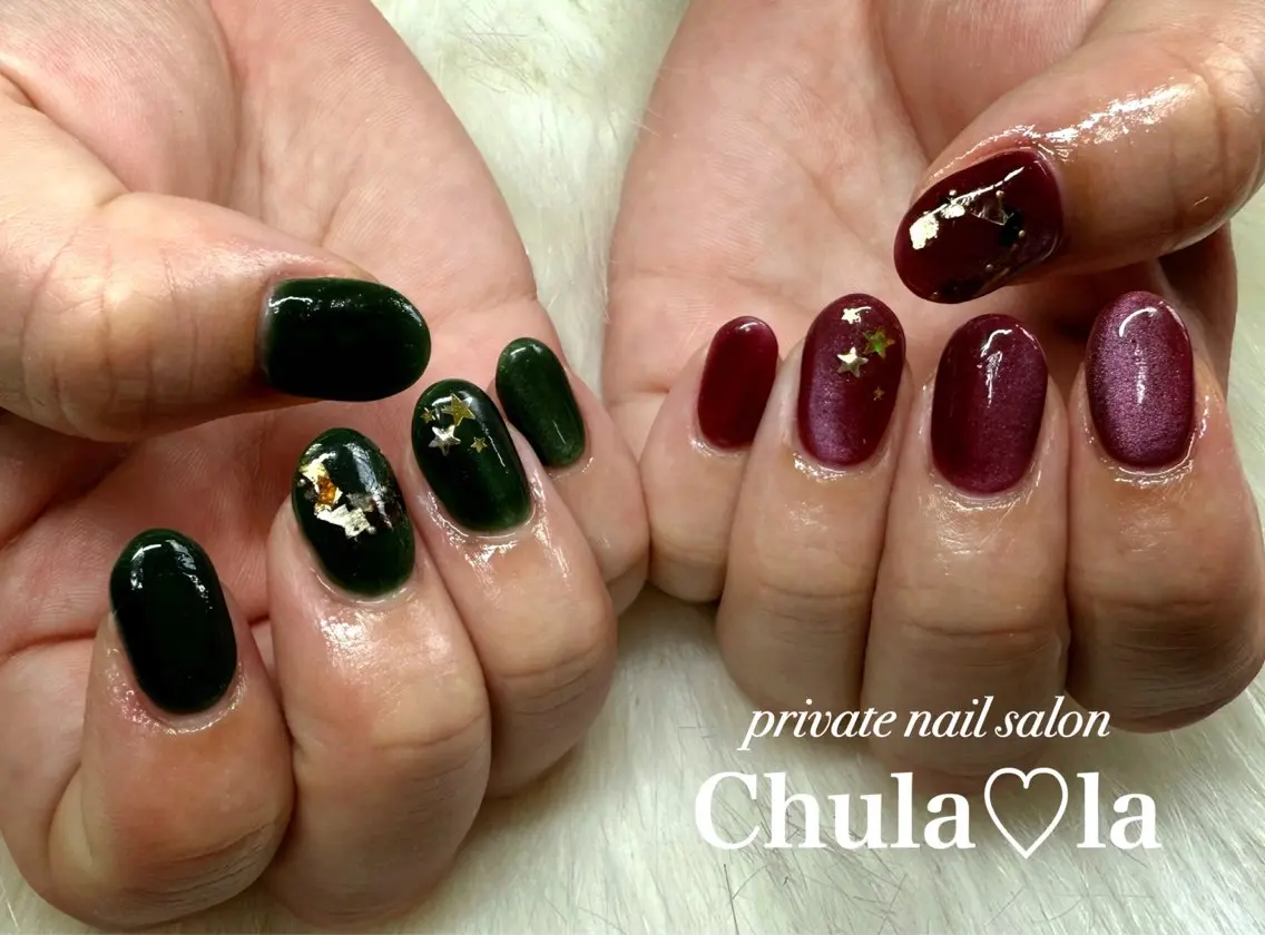 ネイル アートネイル マグネットネイル ハンドネイル Chula♡la 豊見城市高安のネイルデザイン