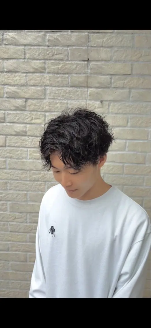 パーマ カット パーマ メンズカット＆ 艶カラー/有馬のヘアスタイル
