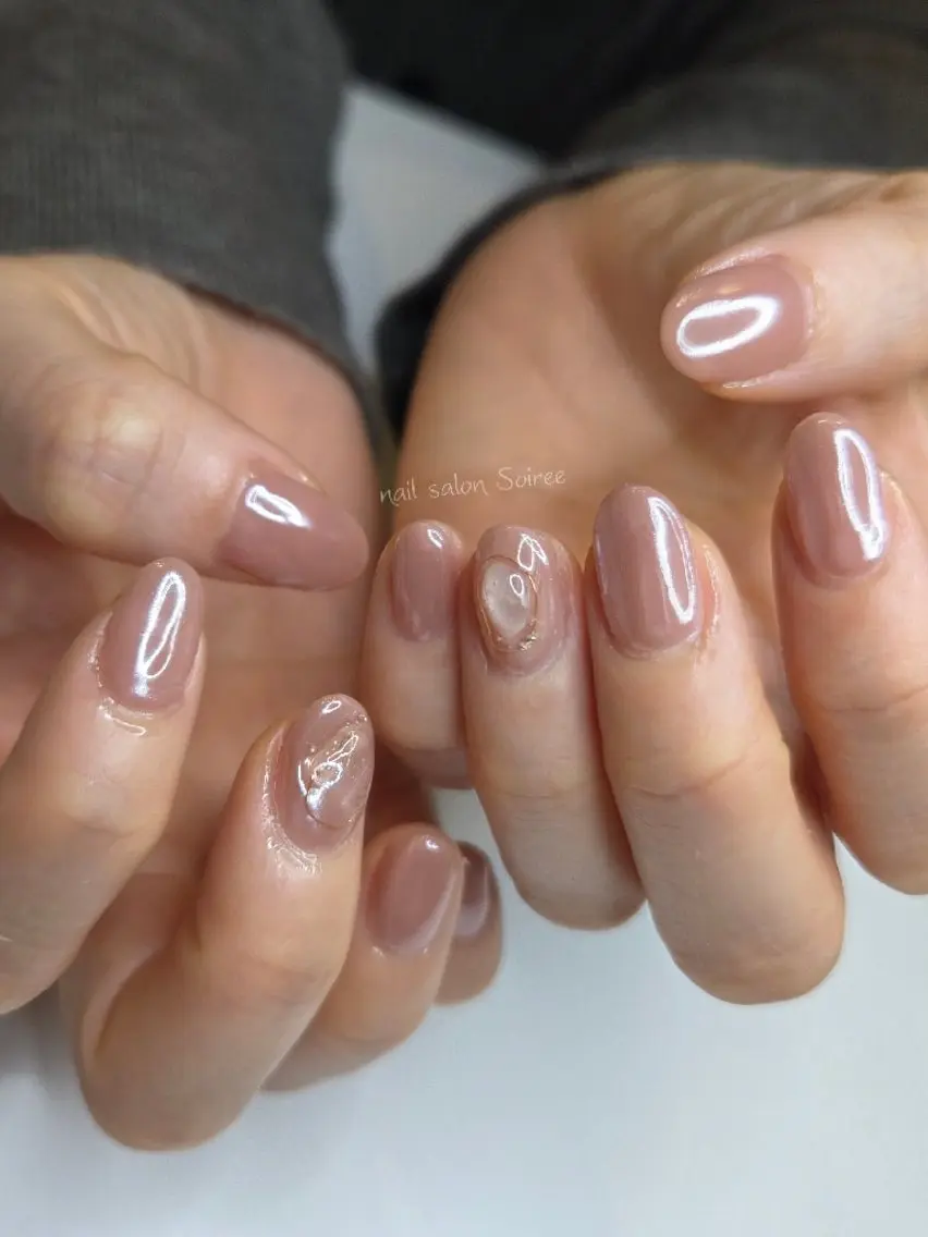 ネイル ミラーネイル nail salon Soireeのネイルデザイン