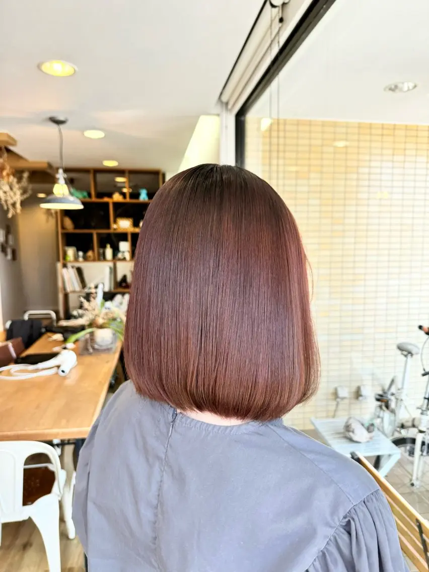 ⭐️前髪カット＋全体カラー+トリートメント（別途ロング料金¥700）⭐️の写真