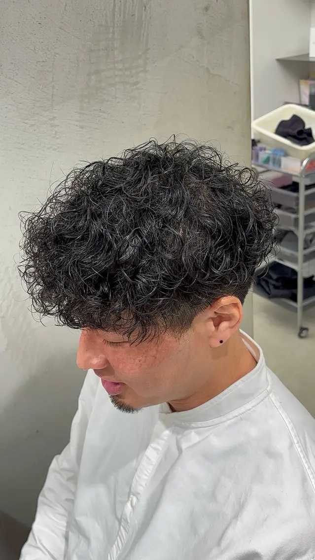ショート パーマ メンズ カット パーマ 名古屋メンズパーマ /松井生のヘアスタイル