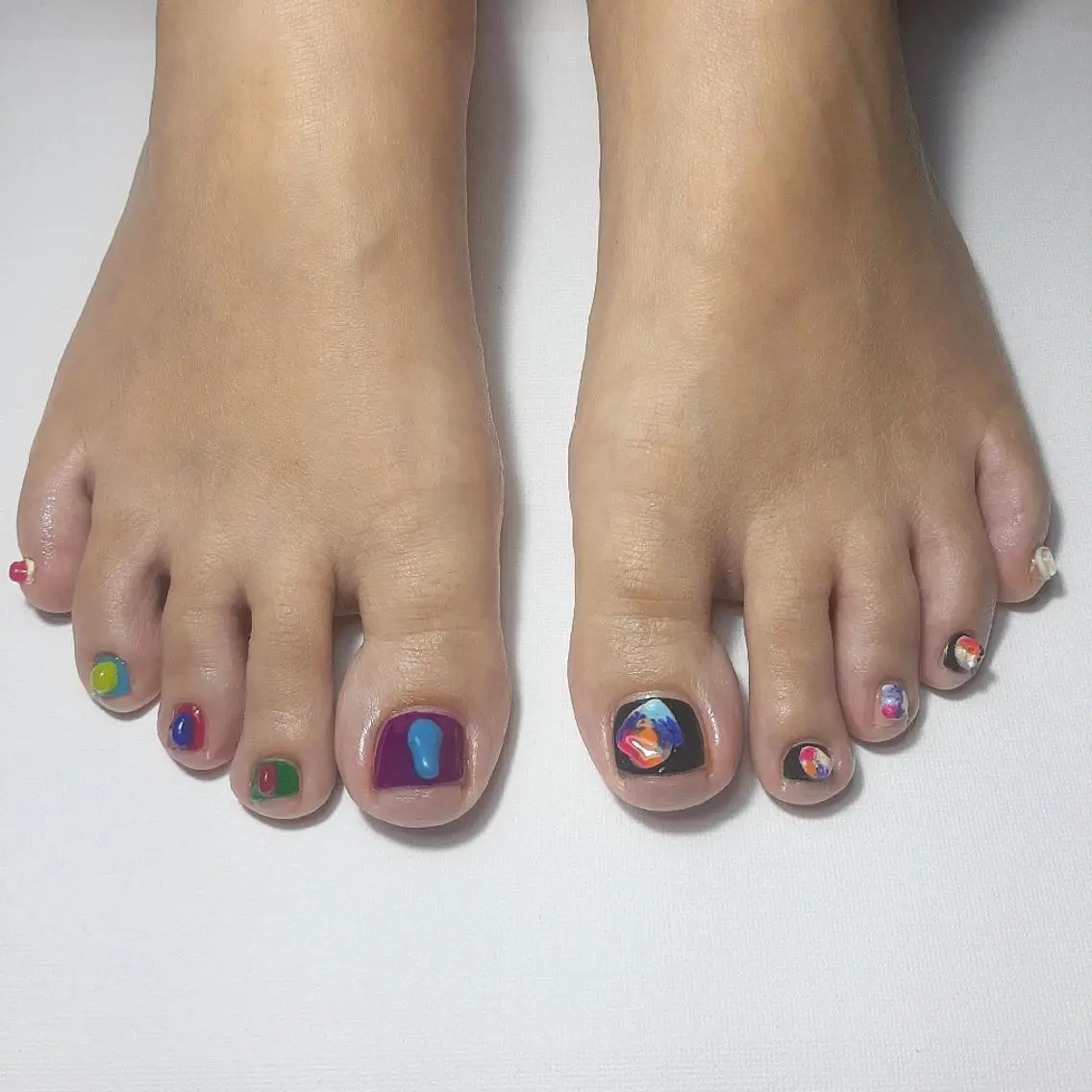 ネイル ぷっくりネイル フットネイル owlnail /持込みデザイン専門のネイルデザイン