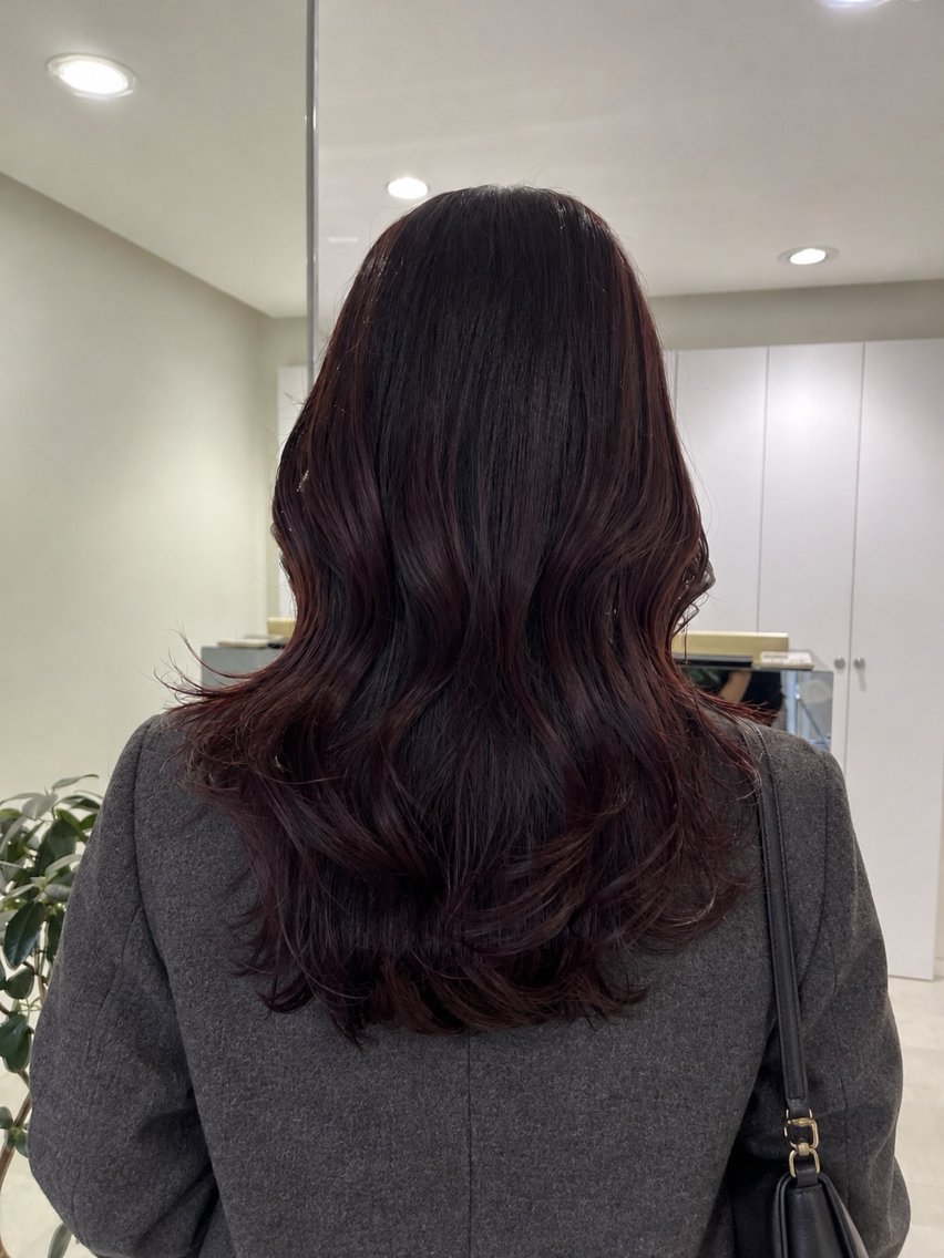 セミロング ヘアカラー ヘアセット Senri 艶髪/髪質改善カラーのヘアスタイル