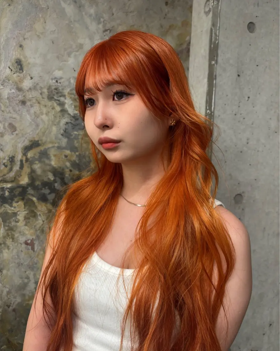 ロング カラー 中川 舞依のヘアスタイル