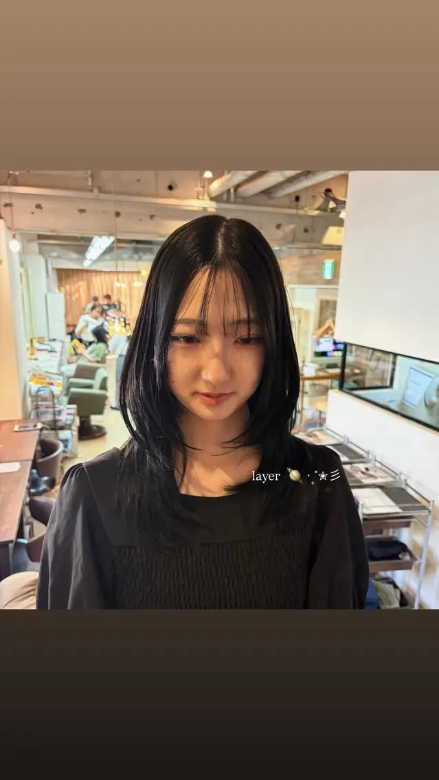 ミディアム 美容室はなこ✳︎ むうのヘアスタイル