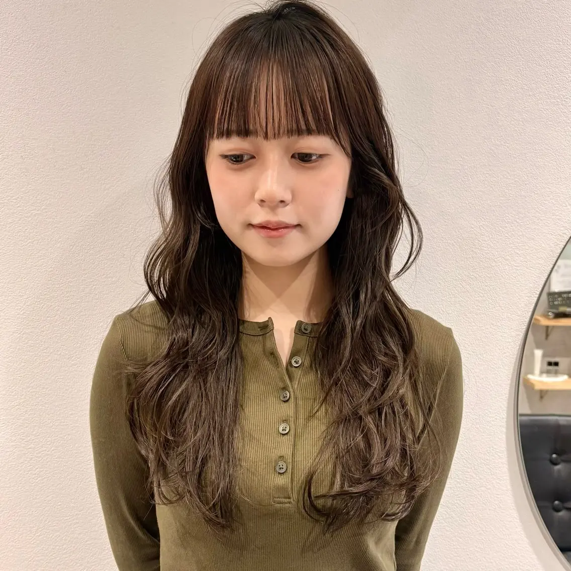 ロング カラー カット ヘアカラー トリートメント 🍊暖色×顔周り 🍊cocoroのヘアスタイル