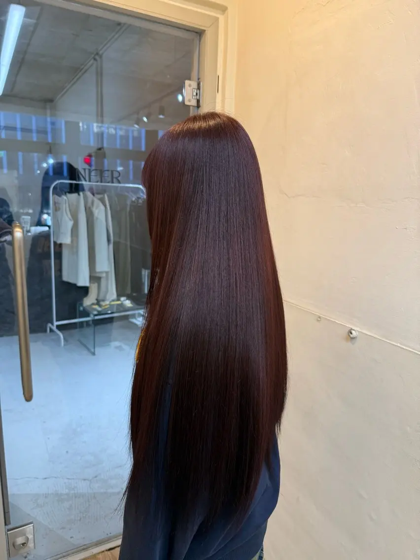 ロング カラー ヘアカラー 新潟万代/暖色・ 透明感カラー/アミのヘアスタイル