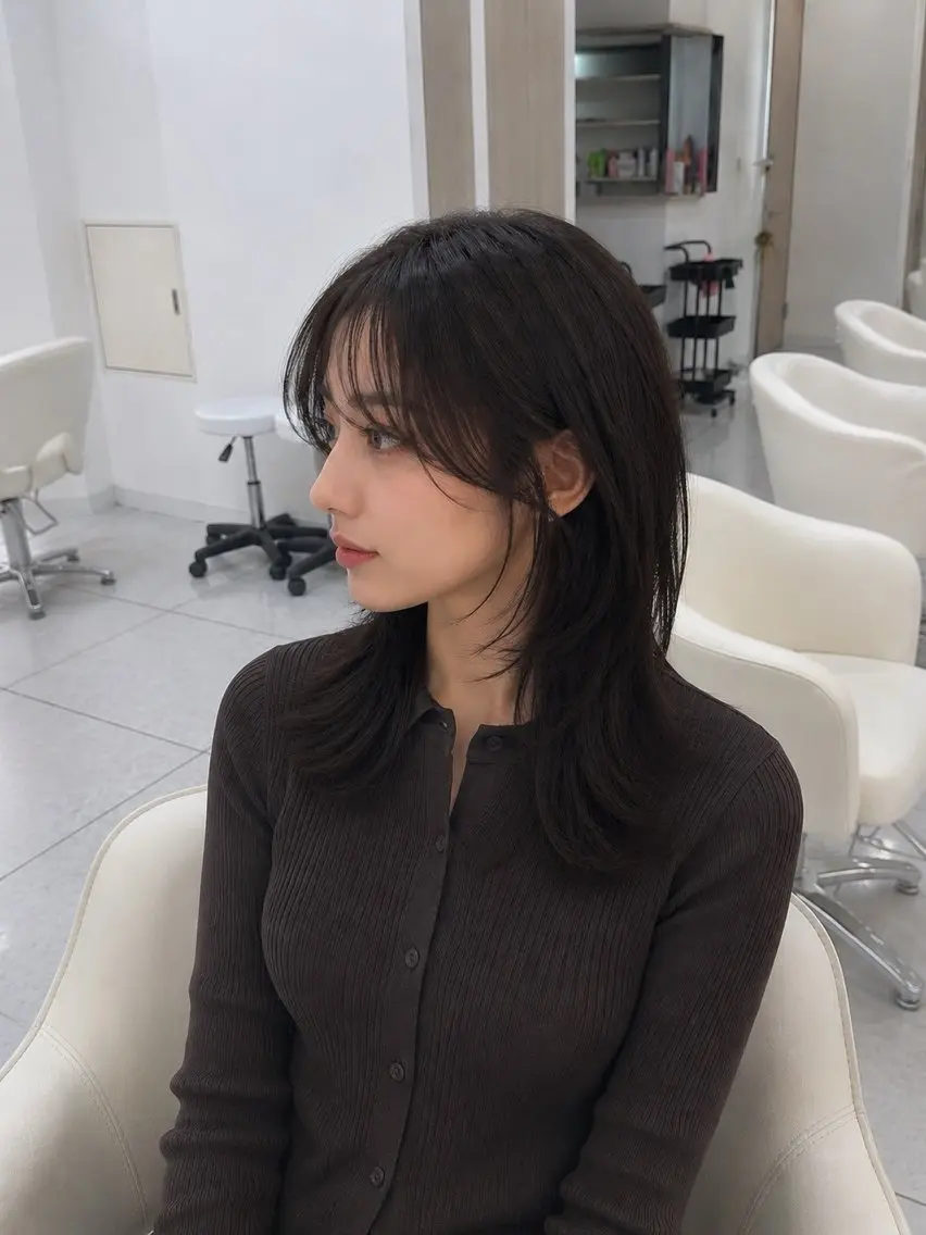 ミディアム カット ヘアカラー トリートメント FORCE 荻原卓冶のヘアスタイル