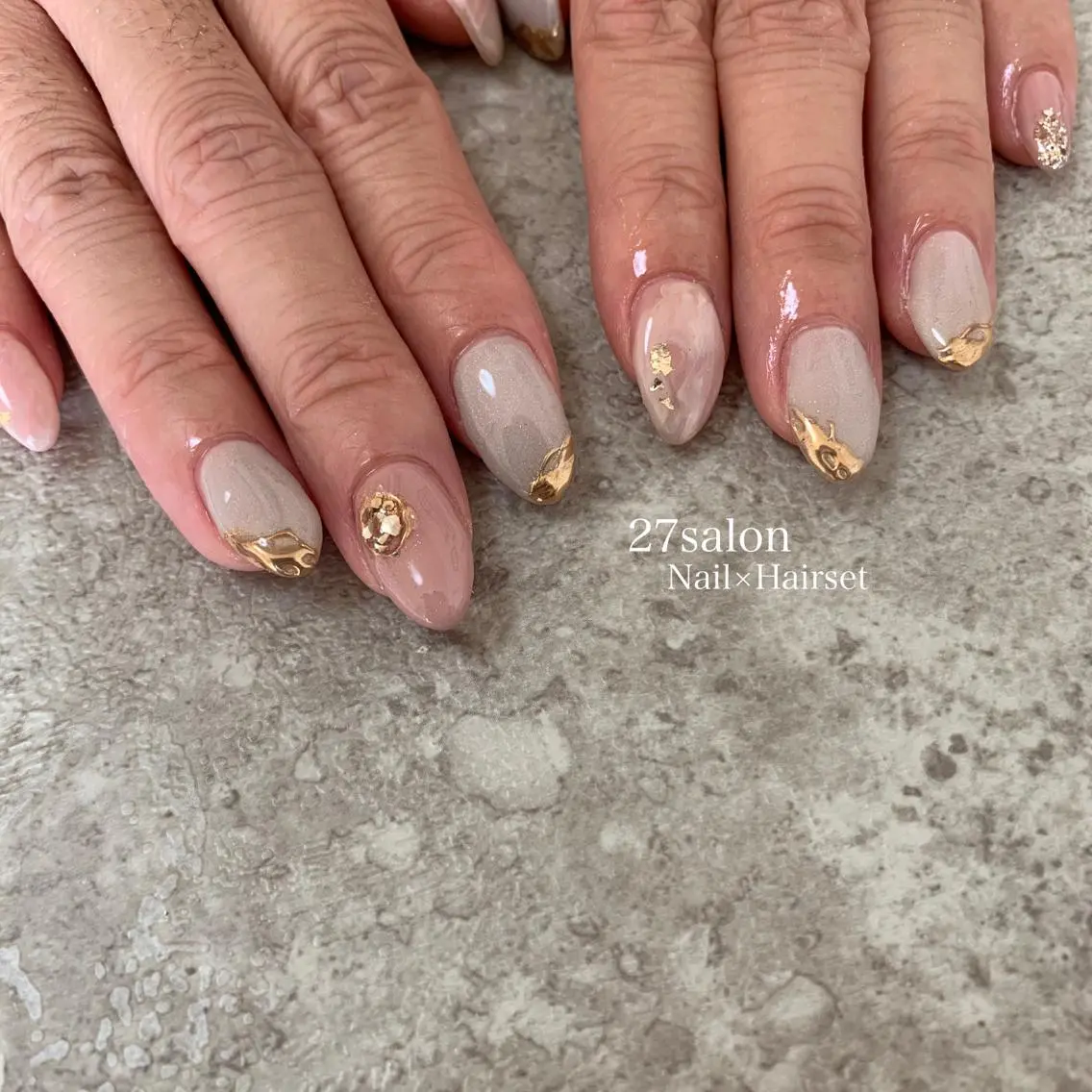 ネイル ジェルネイル マグネットネイル 27salon yuinaのネイルデザイン