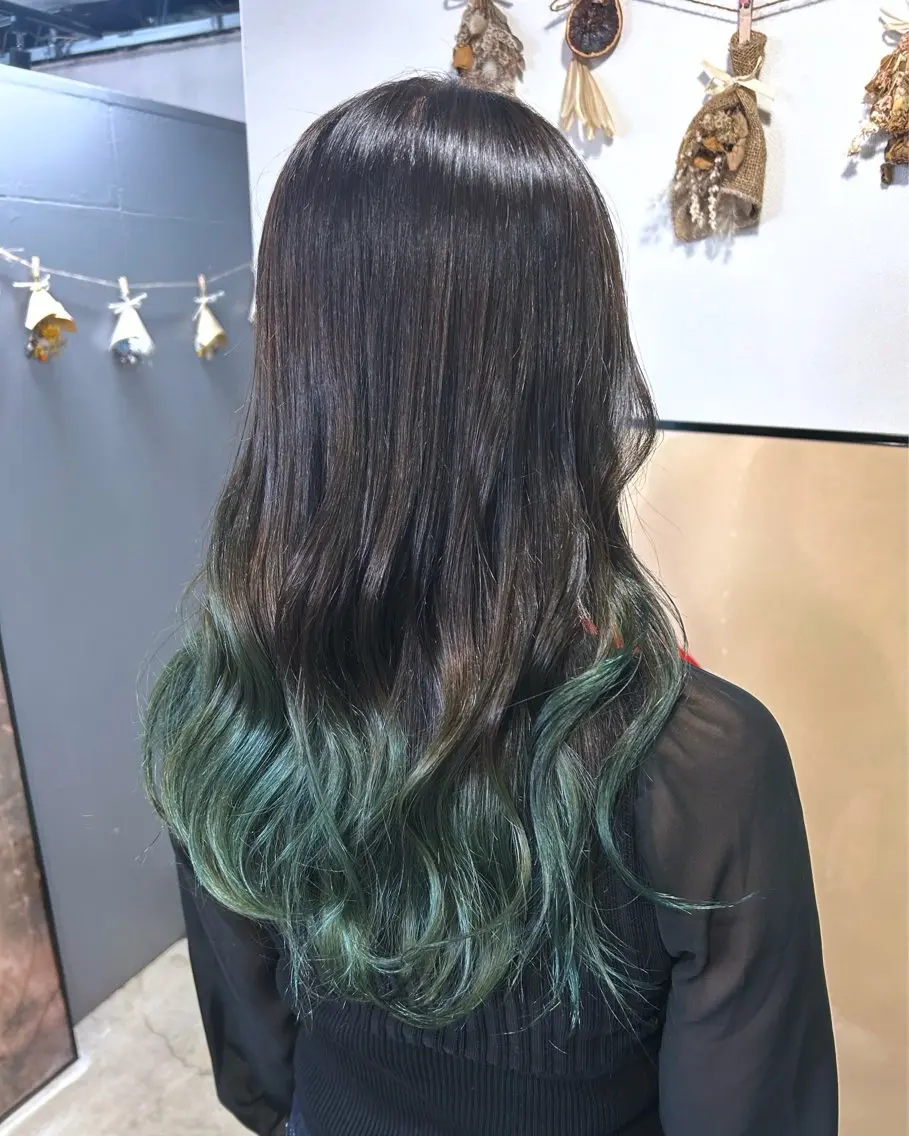 セミロング 縮毛矯正 わかばやし ゆうこのヘアスタイル