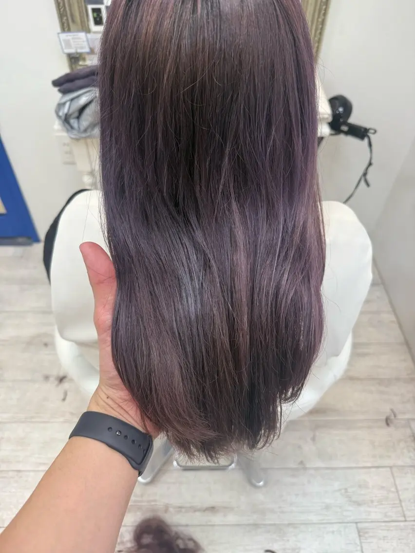 ロング カット ヘアカラー トリートメント 新籾 尚哉のヘアスタイル