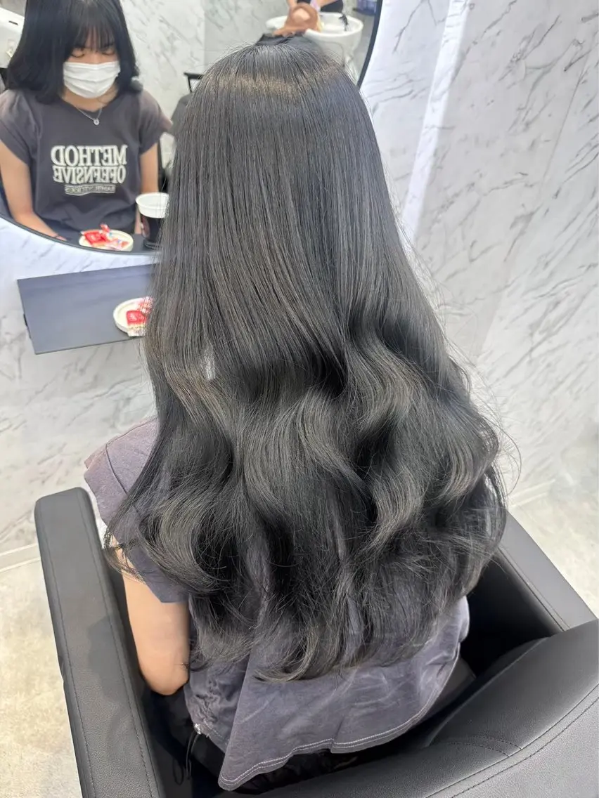 ロング カラー グレージュ ヘアカラー トリートメント カット¥1100 ✂️MIUのヘアスタイル