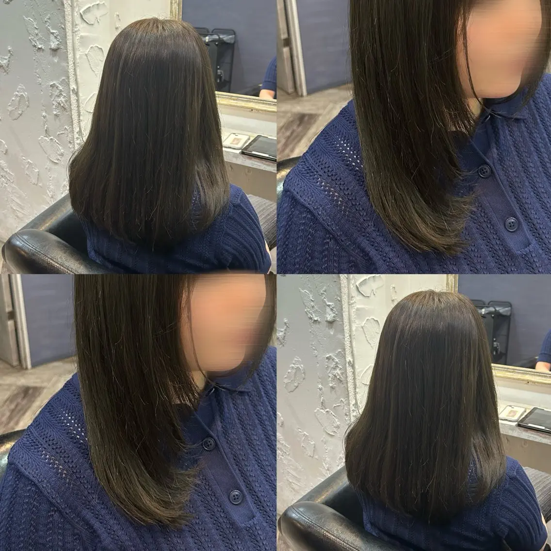 ミディアム 顔周りカット レイヤーカット HONAMI .のヘアスタイル