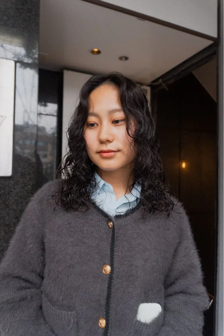 ミディアム カラー パーマ ミディアムパーマ ボブ トリートメント ニュアンスパーマ カット ヘアカラー パーマ トリートメント 🌿ボブ パーマ高橋啓太🌿のヘアスタイル