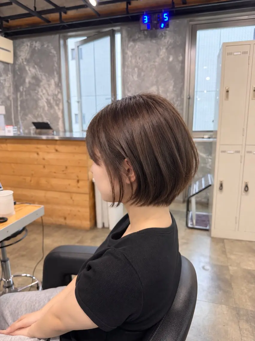 ショート カット ヘアカラー トリートメント ヘッドスパ ヘアセット 🩵必ず可愛く ボブ／ショート🩵のヘアスタイル