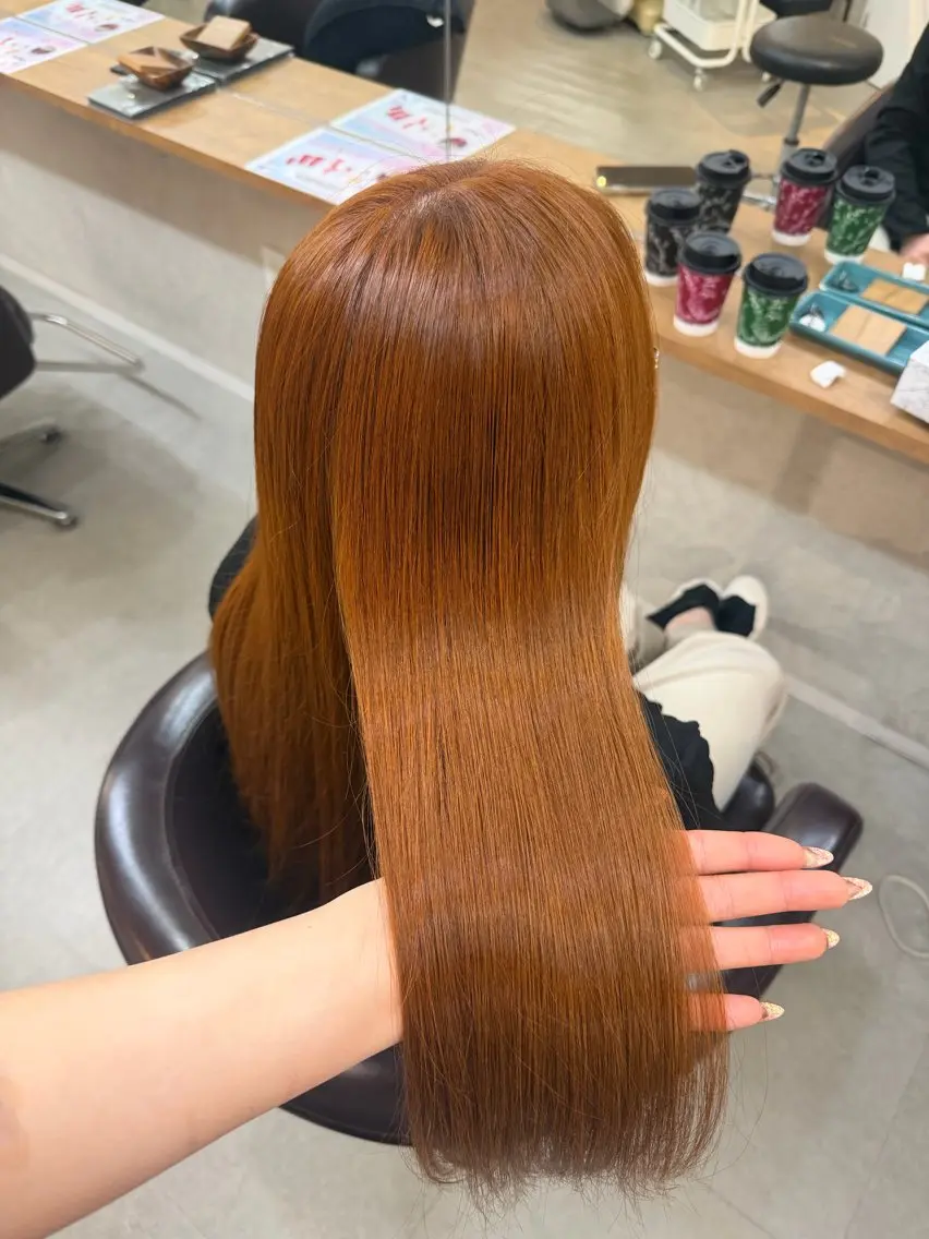 ロング カラー カット ヘアカラー トリートメント 🎀Maho🎀ボブ × 髪質改善のヘアスタイル