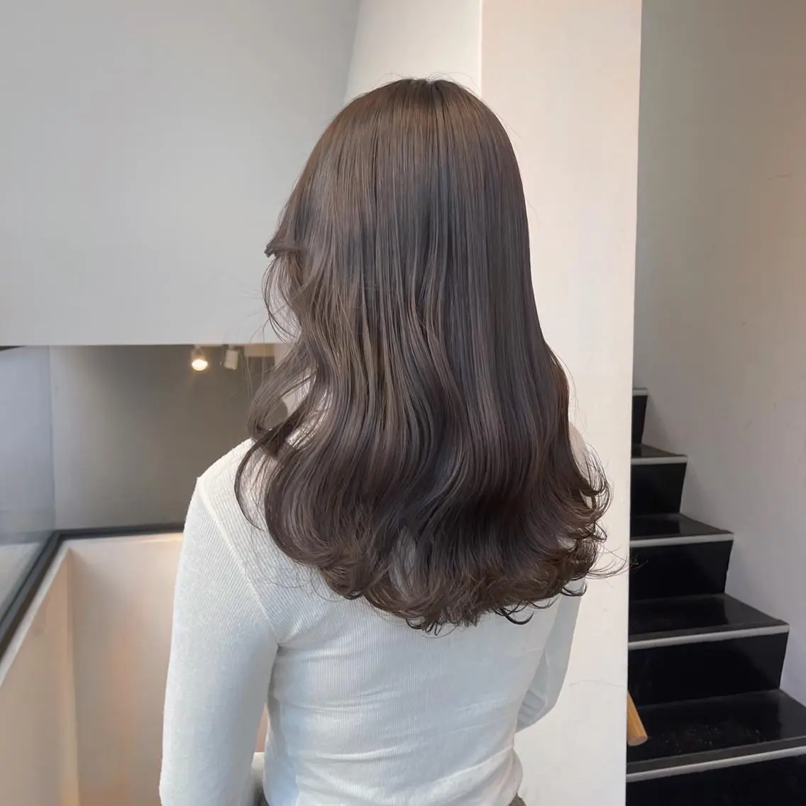 セミロング カラー オレンジ MURANAKA RYOのヘアスタイル